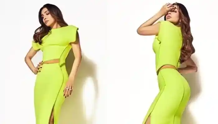 Malaika Arora drops a bombshell sartorial moment in neon green cropped blouse and skirt for a new photoshoot: See inside